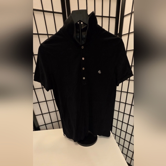 Ralph Lauren Women's Black Short Sleeve Polo ~ Size Large - Picture 2 of 6